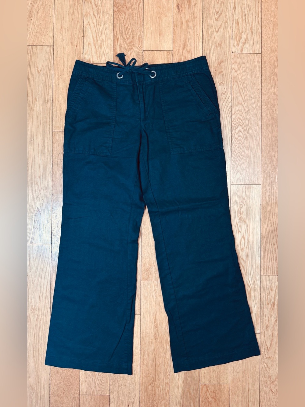 Banana Republic Martin Fit Linen Wide-Leg Surplus Crop Pants 6
